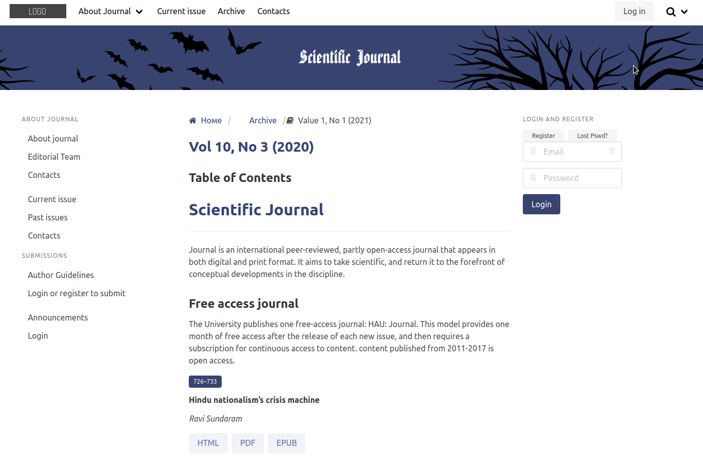 Главная страница